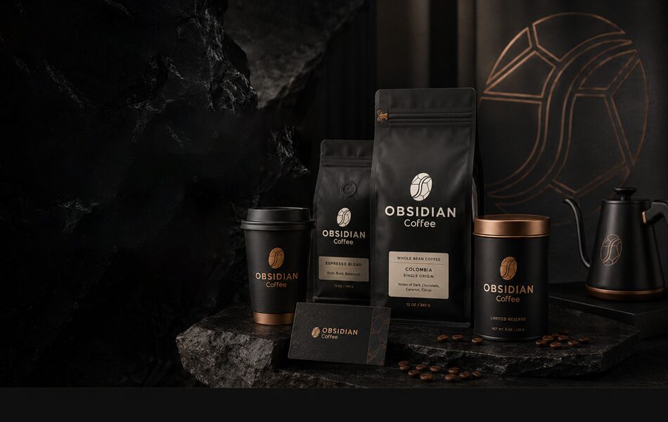 Obsidian Coffee, Brand Identity & Packaging